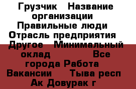 Грузчик › Название организации ­ Правильные люди › Отрасль предприятия ­ Другое › Минимальный оклад ­ 25 000 - Все города Работа » Вакансии   . Тыва респ.,Ак-Довурак г.
